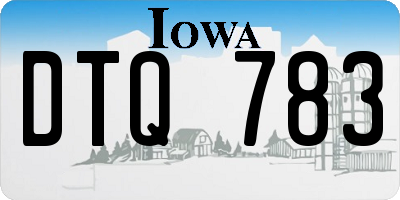 IA license plate DTQ783