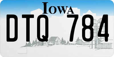 IA license plate DTQ784