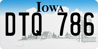 IA license plate DTQ786