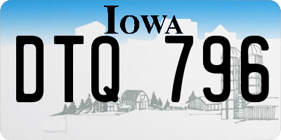 IA license plate DTQ796