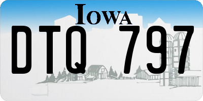 IA license plate DTQ797