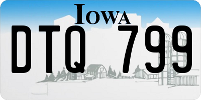 IA license plate DTQ799