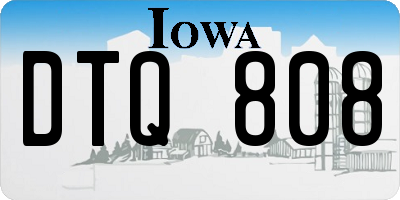 IA license plate DTQ808