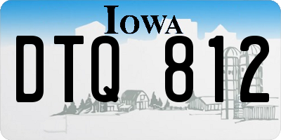 IA license plate DTQ812