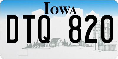 IA license plate DTQ820