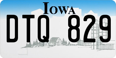 IA license plate DTQ829