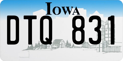 IA license plate DTQ831