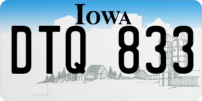 IA license plate DTQ833