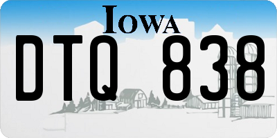 IA license plate DTQ838