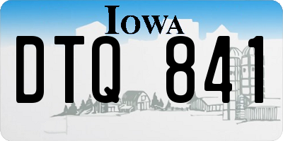 IA license plate DTQ841