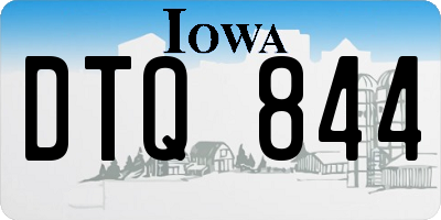 IA license plate DTQ844