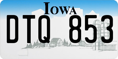 IA license plate DTQ853