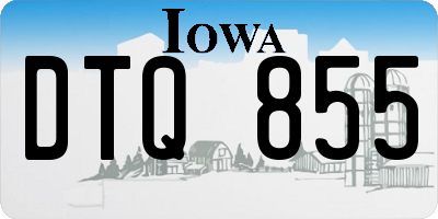 IA license plate DTQ855