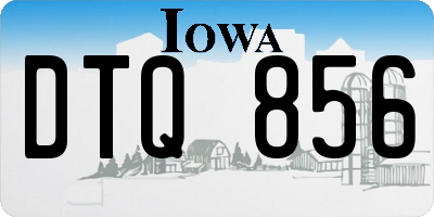 IA license plate DTQ856