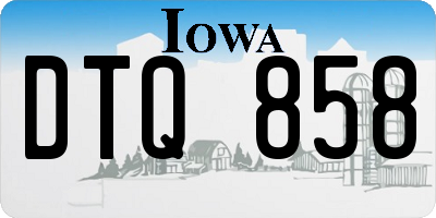 IA license plate DTQ858