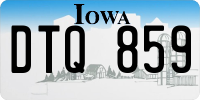 IA license plate DTQ859
