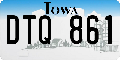 IA license plate DTQ861