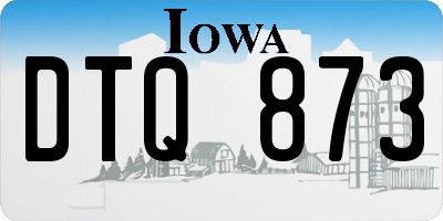 IA license plate DTQ873