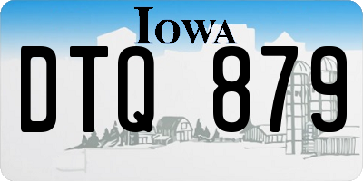 IA license plate DTQ879