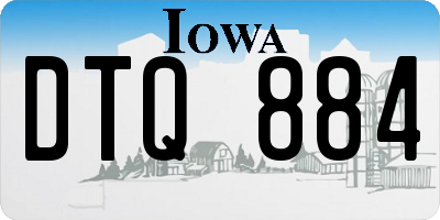 IA license plate DTQ884