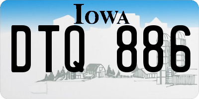 IA license plate DTQ886