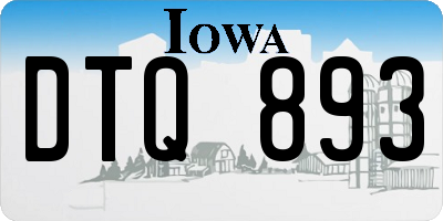 IA license plate DTQ893