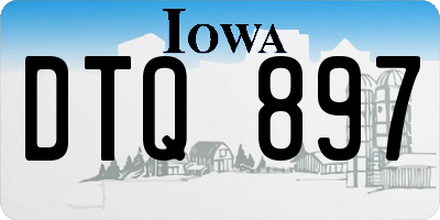 IA license plate DTQ897