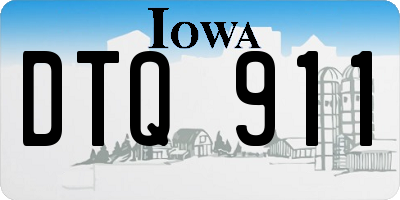 IA license plate DTQ911