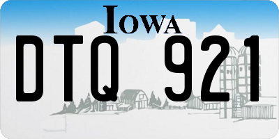 IA license plate DTQ921