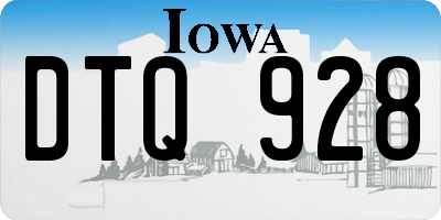 IA license plate DTQ928