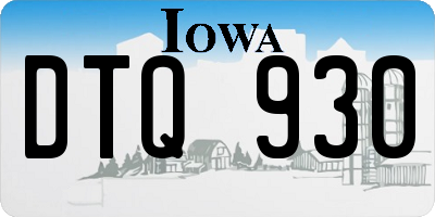 IA license plate DTQ930