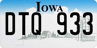 IA license plate DTQ933
