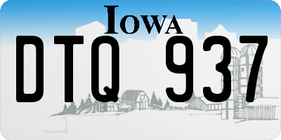 IA license plate DTQ937