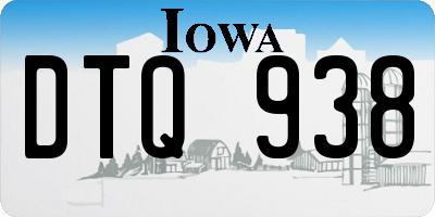 IA license plate DTQ938