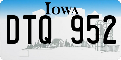 IA license plate DTQ952