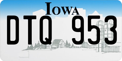 IA license plate DTQ953