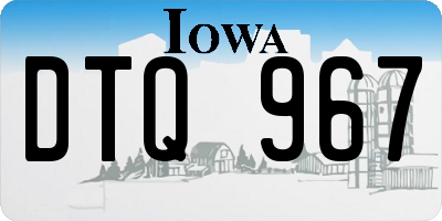 IA license plate DTQ967