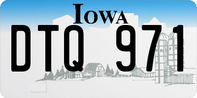 IA license plate DTQ971