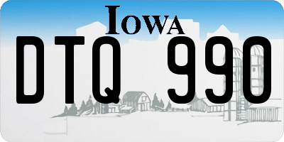 IA license plate DTQ990