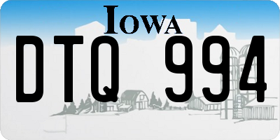 IA license plate DTQ994
