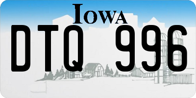 IA license plate DTQ996