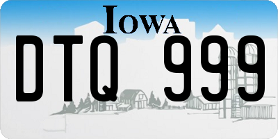 IA license plate DTQ999