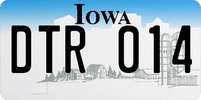 IA license plate DTR014