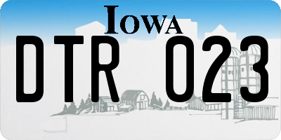 IA license plate DTR023