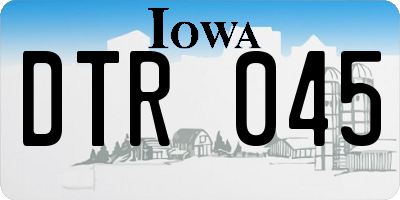 IA license plate DTR045