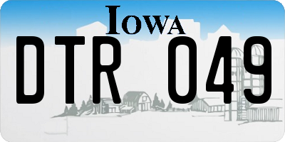IA license plate DTR049