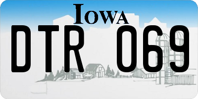 IA license plate DTR069