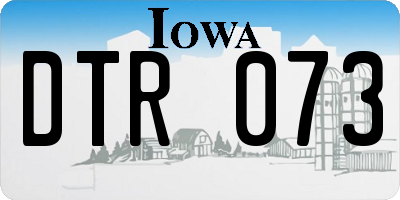 IA license plate DTR073