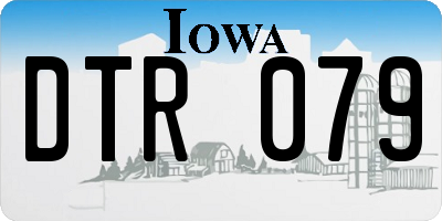 IA license plate DTR079