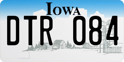 IA license plate DTR084